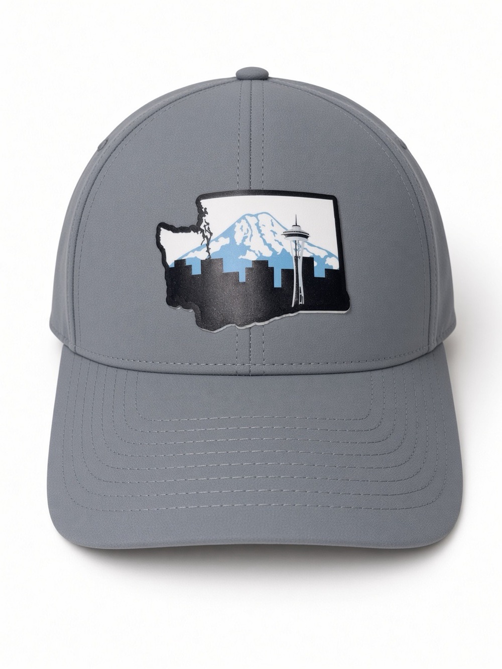 Branded Bills Gray Washington Rainier Space Needle Cap OS